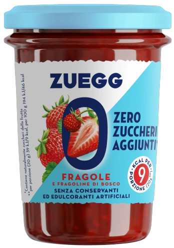 Zuegg Zero Zuccheri Aggiunti aardbeien en bosaardbeien 220 g
