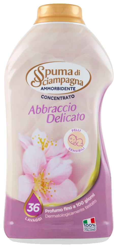 Spuma di Sciampagna Ammorbidente Concentrato Abbraccio Delicato Wasverzachter 36 wasbeurten 720 ml