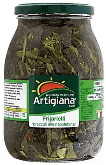 Artigiana Sud Friarielli Napoletani 1 kg, Napolitaanse broccoletti bewaard in olie