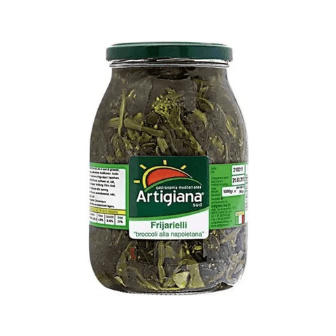 Artigiana Sud Friarielli Napoletani 1 kg, broccoletti napoletani conservati in olio