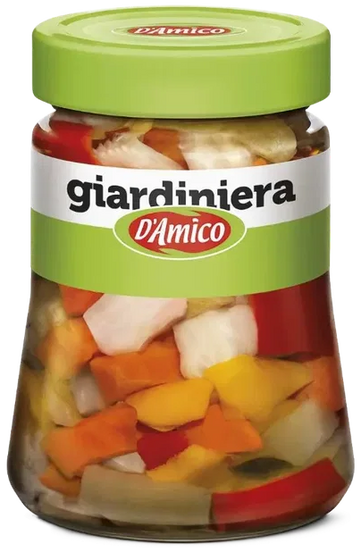 D'Amico Giardiniera 480 g, glazen pot met gemengde groenten in azijn