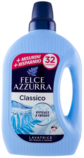 Felce Azzurra Wasmiddel Classico 1595 ml, lichtblauwe fles 32 wasbeurten