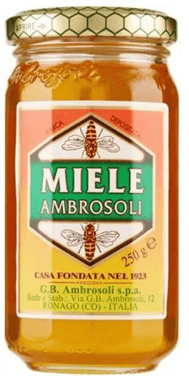 Ambrosoli Miele Millefiori 250 g, honing met zachte smaak