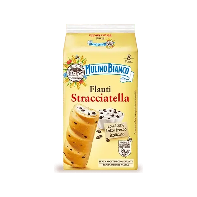 Mulino Bianco Flauti Stracciatella 8 Merendine 280 g