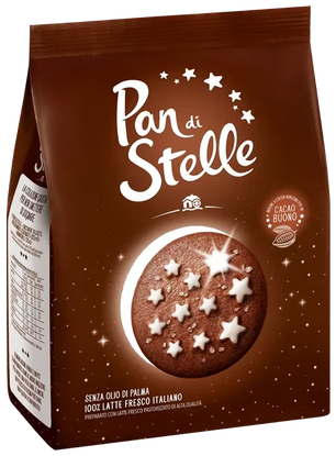 Mulino Bianco Pan di Stelle 350 g, bruine zak met cacaokoekje en witte suikersterren
