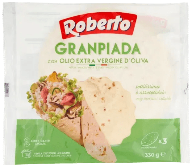 Roberto Granpiada Extra Vierge Olijfolie 3 Piadine 330 g