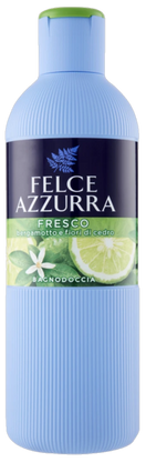 Felce Azzurra Fresco douchegel 650 ml, lichtblauwe flacon met groene dop