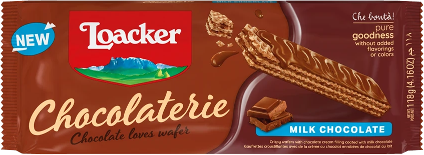 Loacker Chocolaterie Milk Chocolate wafels 118 g