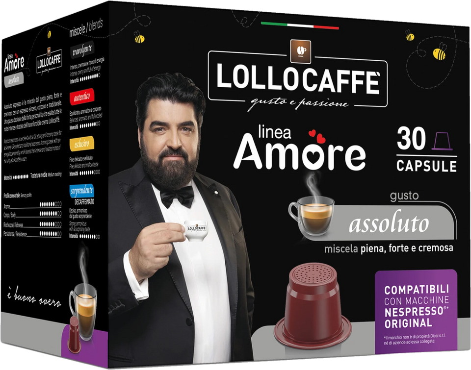 Lollo Caffè Amore Assoluto 30 Capsules Compatibel met Nespresso