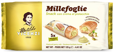 Matilde Vicenzi Millefoglie Snack met pistachecrème 5 stuks 125 g