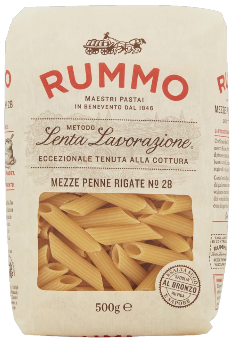 Rummo Mezze Penne Rigate N°28 500 g