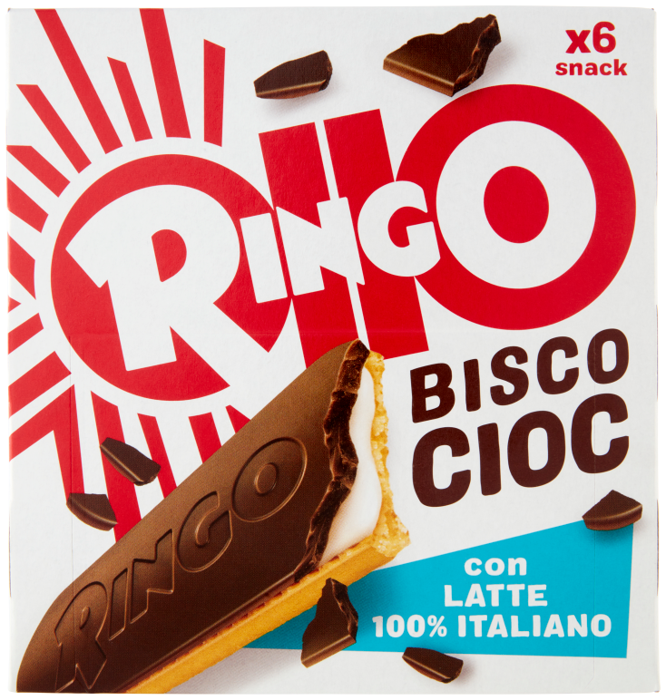 Pavesi Ringo BiscoCioc Latte 6 Snack 162 g