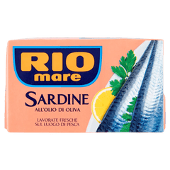 Rio Mare Sardine all'Olio di Oliva 120 g, latta rosa con sardine e limone