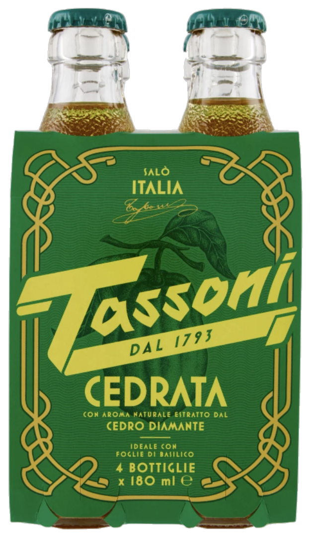 Tassoni Cedrata Soda 4 x 180 ml