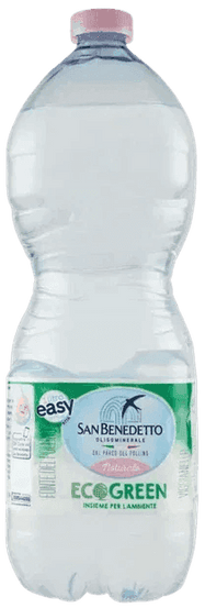 San Benedetto natuurlijk mineraalwater 1 L, EcoGreen Easy fles van transparant PET