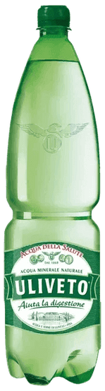 Uliveto mineraalwater van nature koolzuurhoudend 1,5 L, groene PET fles