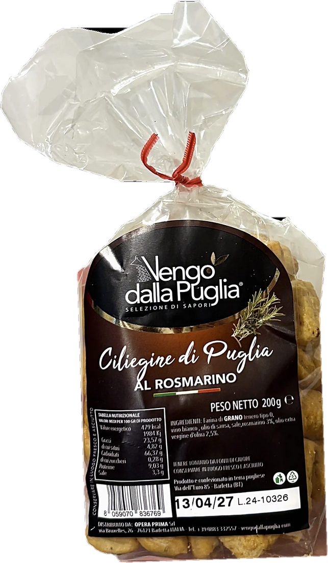 Vengo dalla Puglia Ciliegine di Puglia al Rosmarino 200 g