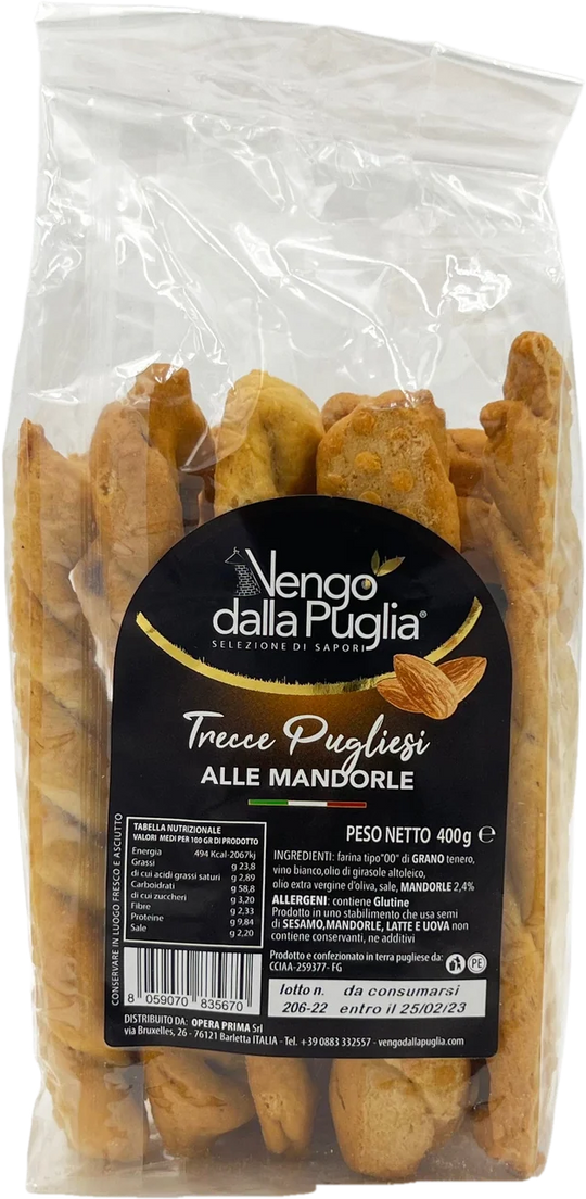 Vengo dalla Puglia Trecce Pugliesi alle Mandorle 400 g