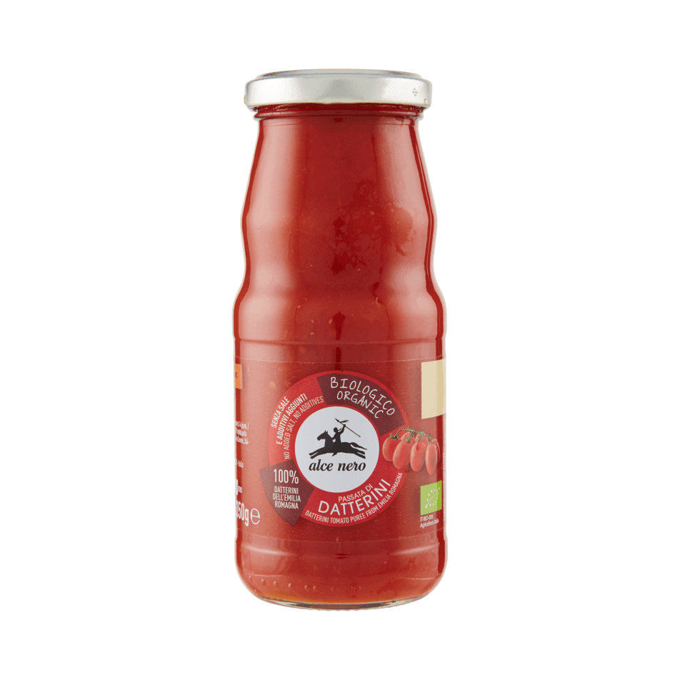 Alce Nero Passata di Pomodoro Datterino Biologica 350 g - Passate e Tomaten in scatola - Alce Nero