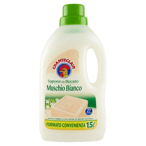 Chanteclair Sapone da Bucato Muschio Bianco 1,5 L, flacone di detergente liquido