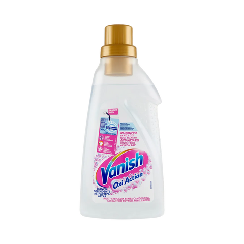 Vanish Gel Smacchiatore Bianco 750 ml, flacone di gel smacchiante per il bucato bianco