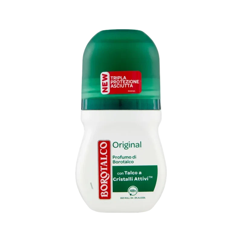 Borotalco Deodorant Roll-on Origineel 50 ml, frisse bescherming met talkgeur