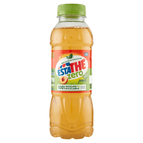 Estathé Zero Pesca 400 ml, bottiglia di tè freddo alla pesca senza zuccheri