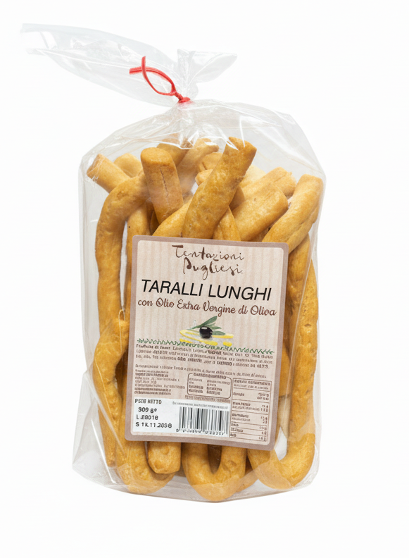 Taralli Lunghi con Olio Extravergine di Oliva 350 g – Tentazioni Pugliesi