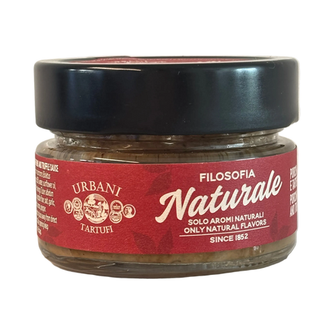 Urbani Tartufi Salsa ai Funghi Porcini e Tartufo 80 g, vasetto con etichetta rossa Filosofia Naturale
