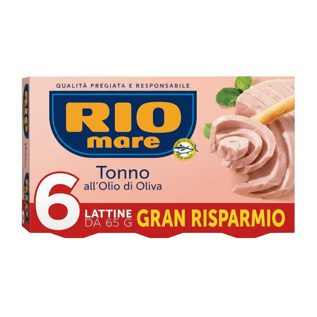 Rio Mare Tonno all'Olio d'Oliva 6x65gr - Tonno ed Acciughe - Rio Mare