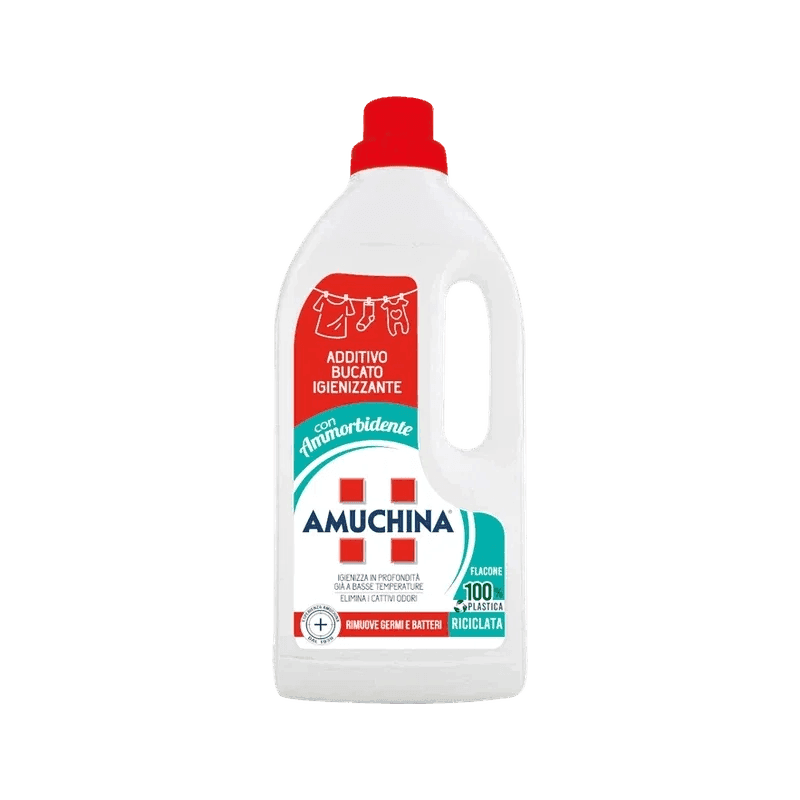 Amuchina Additivo Bucato Igienizzante con Ammorbidente 1 L, hygiëniserend wasadditief met wasverzachter