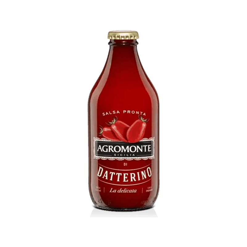 Agromonte Salsa Pronta di Datterino 330 g, zoete Siciliaanse pastasaus