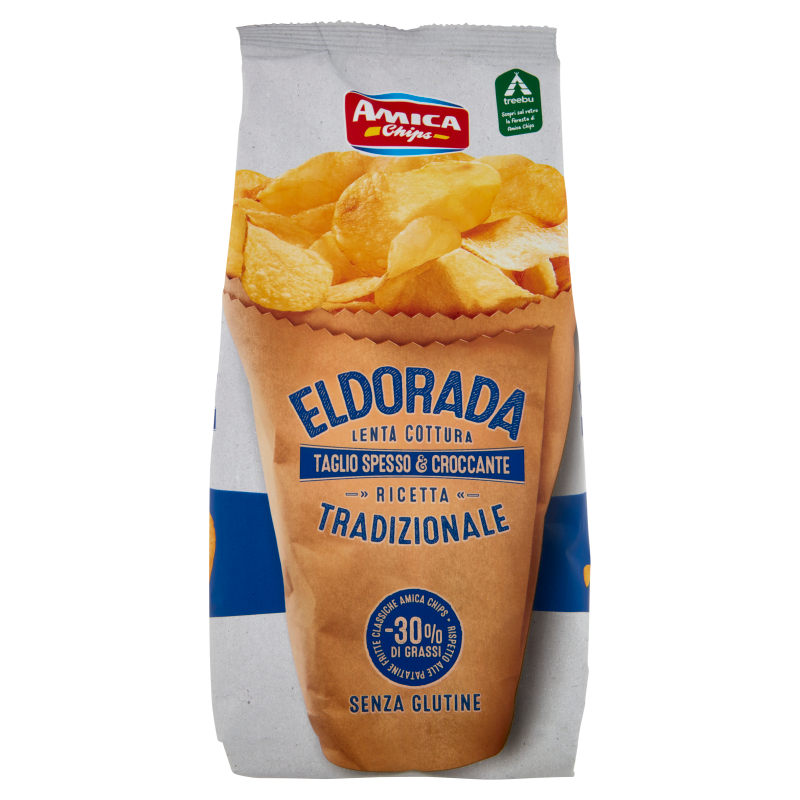 Amica Chips Eldorada Patatine Tradizionali - 130 gr - Patatine e Snack - Amica Chips