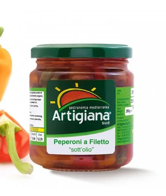Artigiana Sud Peperoni a Filetto 280 gr - Spesa da Antonio