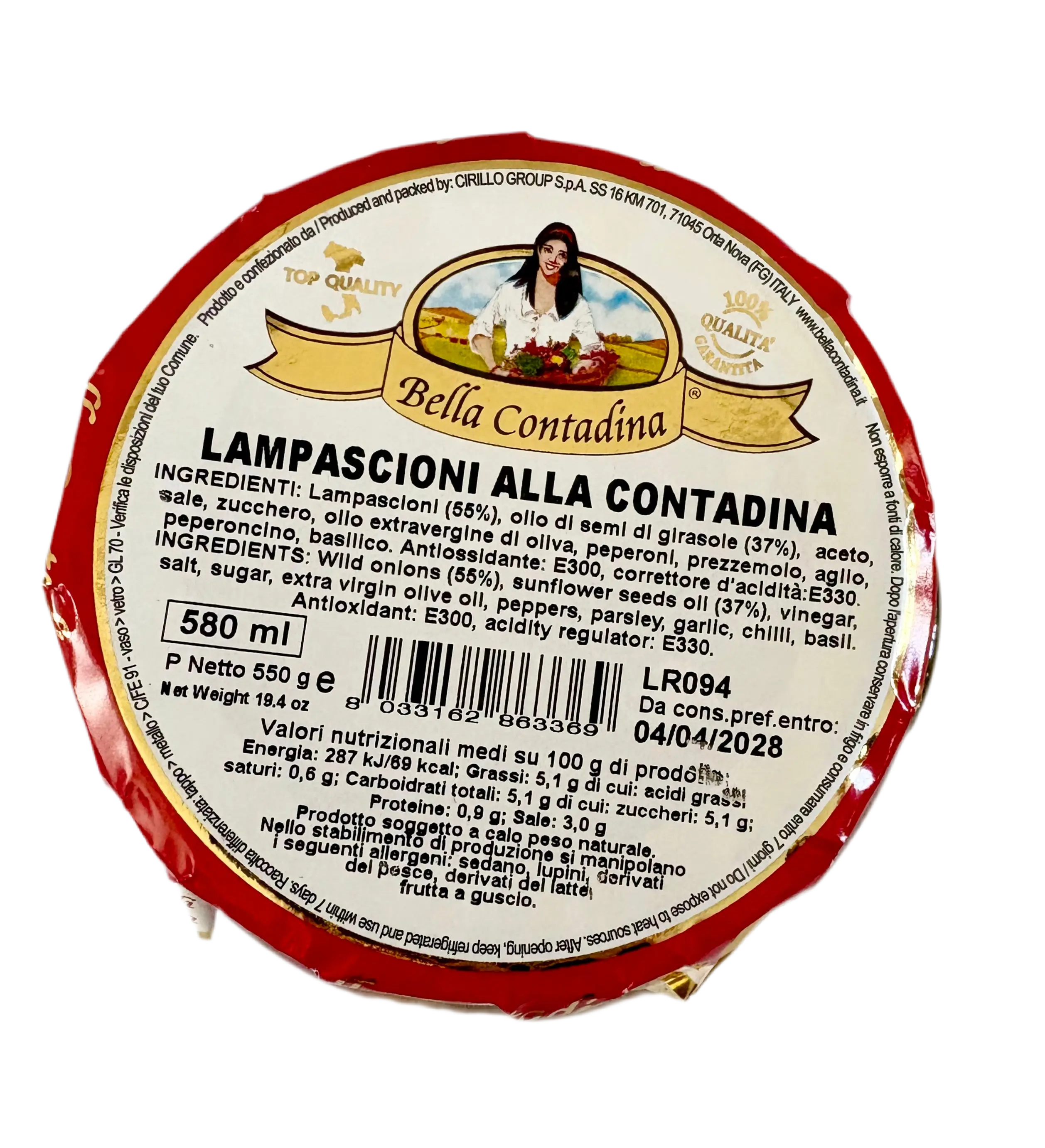 Bella Contadina Lampascioni sott'olio 580gr-Sottoli e Sottaceti- Product vendor