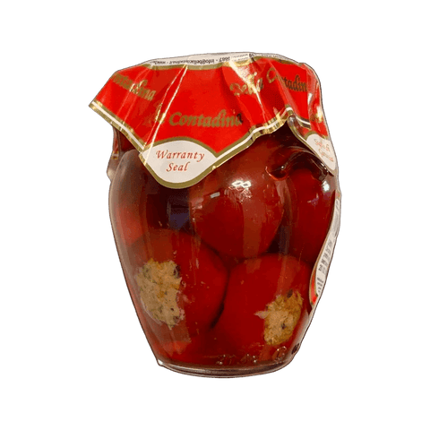 Bella Contadina Peperoncini Ripieni al Tonno 314 ml, vasetto con sigillo di garanzia rosso