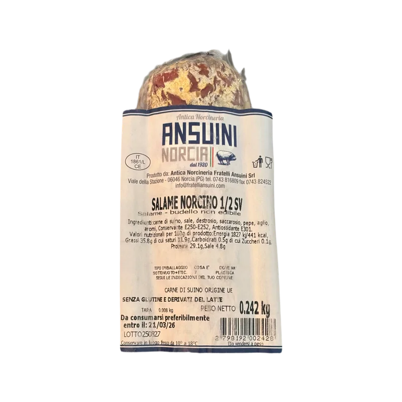 Salame Norcino 240gr – Antica Norcineria Ansuini - Vleeswaren - Ansuini