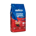 Lavazza Crema e Gusto Espresso Classico caffè in grani 1 kg, busta blu e rossa con tazzina di espresso
