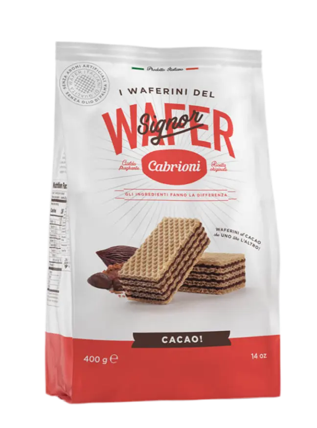 Cabrioni Wafer alla Nocciola 400gr - Biscotti - Cabrioni
