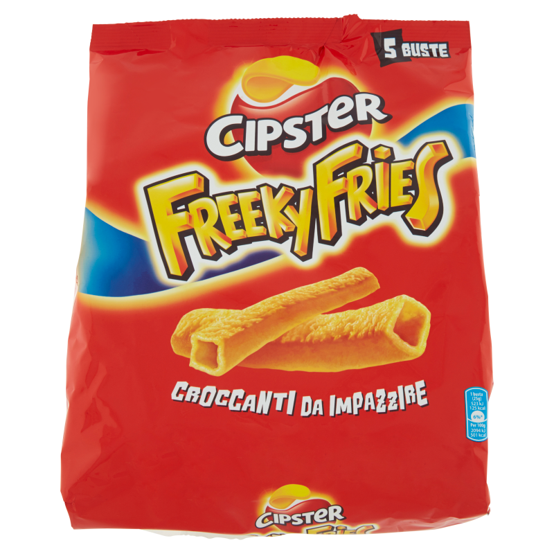 Cipster Freeky Fries Multipack 5 pz - 132 gr - Patatine e Snack - Spesa da Antonio