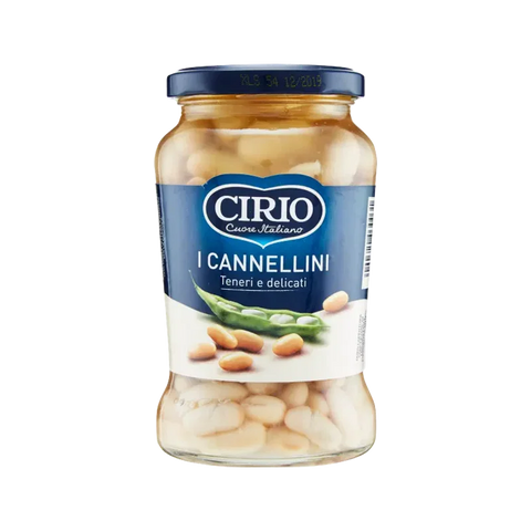 Cirio Fagioli Cannellini 370 g, vaso di vetro con fagioli bianchi teneri