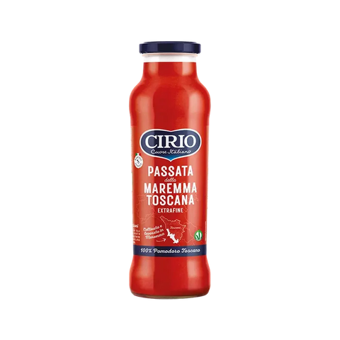 Cirio Passata di Pomodoro della Maremma Toscana 700 g, bottiglia di vetro con passata vellutata