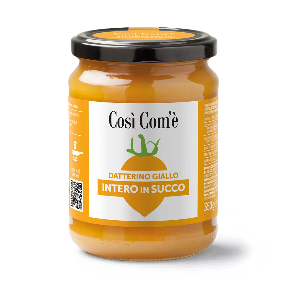 Così com'è Datterino Giallo Intero in Succo 350 g