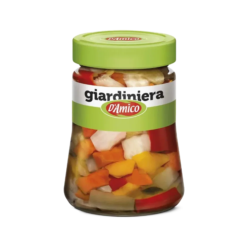 D'Amico Giardiniera 480 g, glazen pot met gemengde groenten in azijn