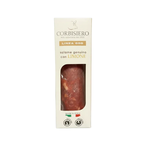 Salame Genuino al Limone, Linea Oro Corbisiero - 320 gr - Vleeswaren - Corbisiero