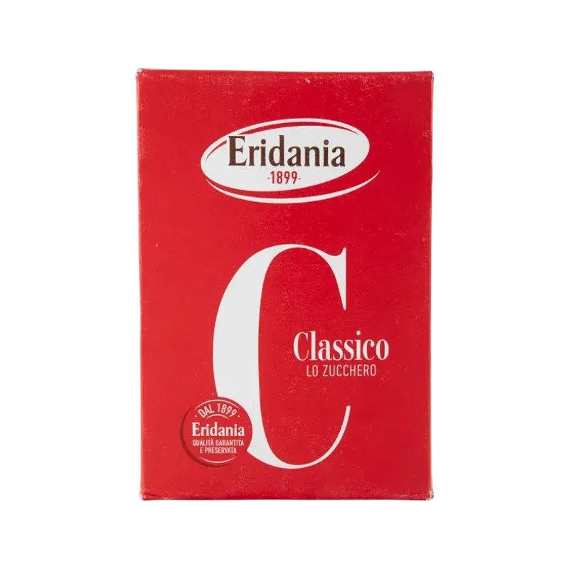 Eridania Zucchero Classico kristalsuiker 1 kg, rood doosje met wit logo