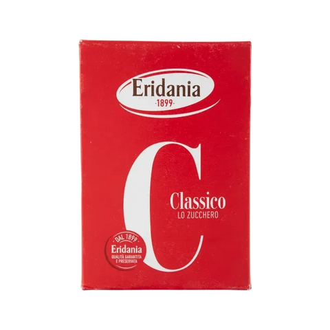 Eridania Zucchero Classico astuccio 1 kg, astuccio rosso con logo bianco