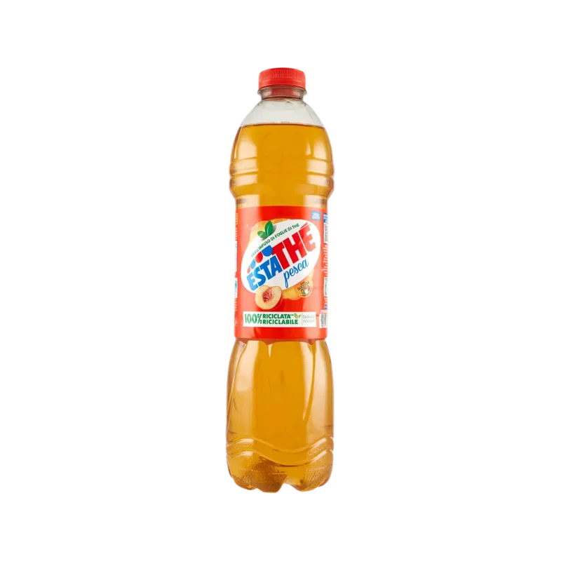 Estathé Thé Pesca 1,5 L, fles ijsthee met perzik