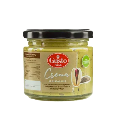 Etna Crema Spalmabile al Pistacchio di Sicilia e Granella Fondente 190 gr - Spesa da Antonio