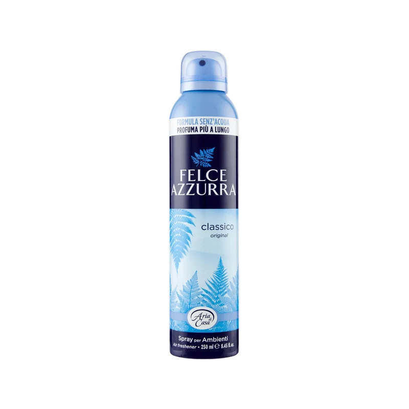 Felce Azzurra Huisparfum Classico 250 ml, lichtblauwe spuitbus